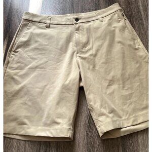 Lululemon Commission Shorts Men’s Sz 34 Sand Relaxed Fit Performance Shorts